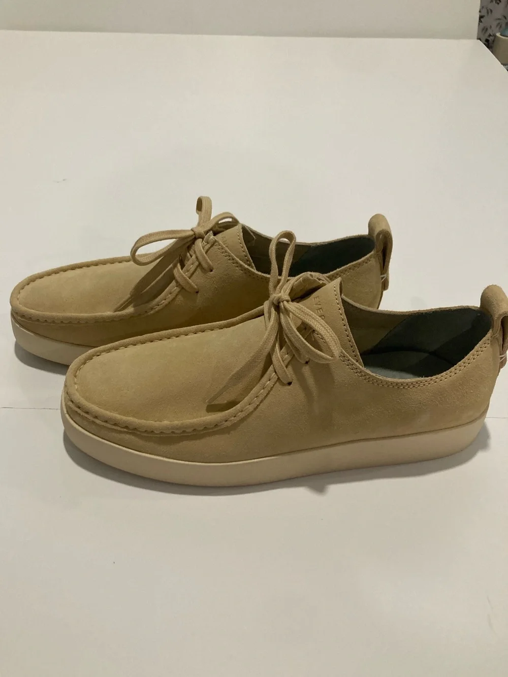 Everlane Desert Shoe Beige Suede Lace Up Wallabee Loafers Mens 7.5